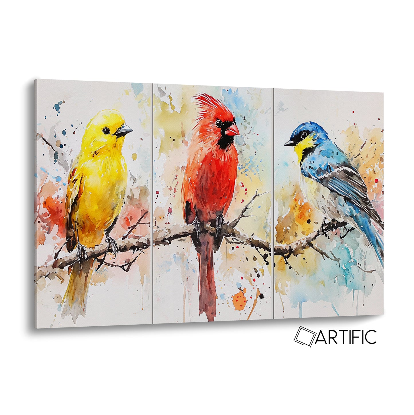 Tríptico Vibrante de Aves
