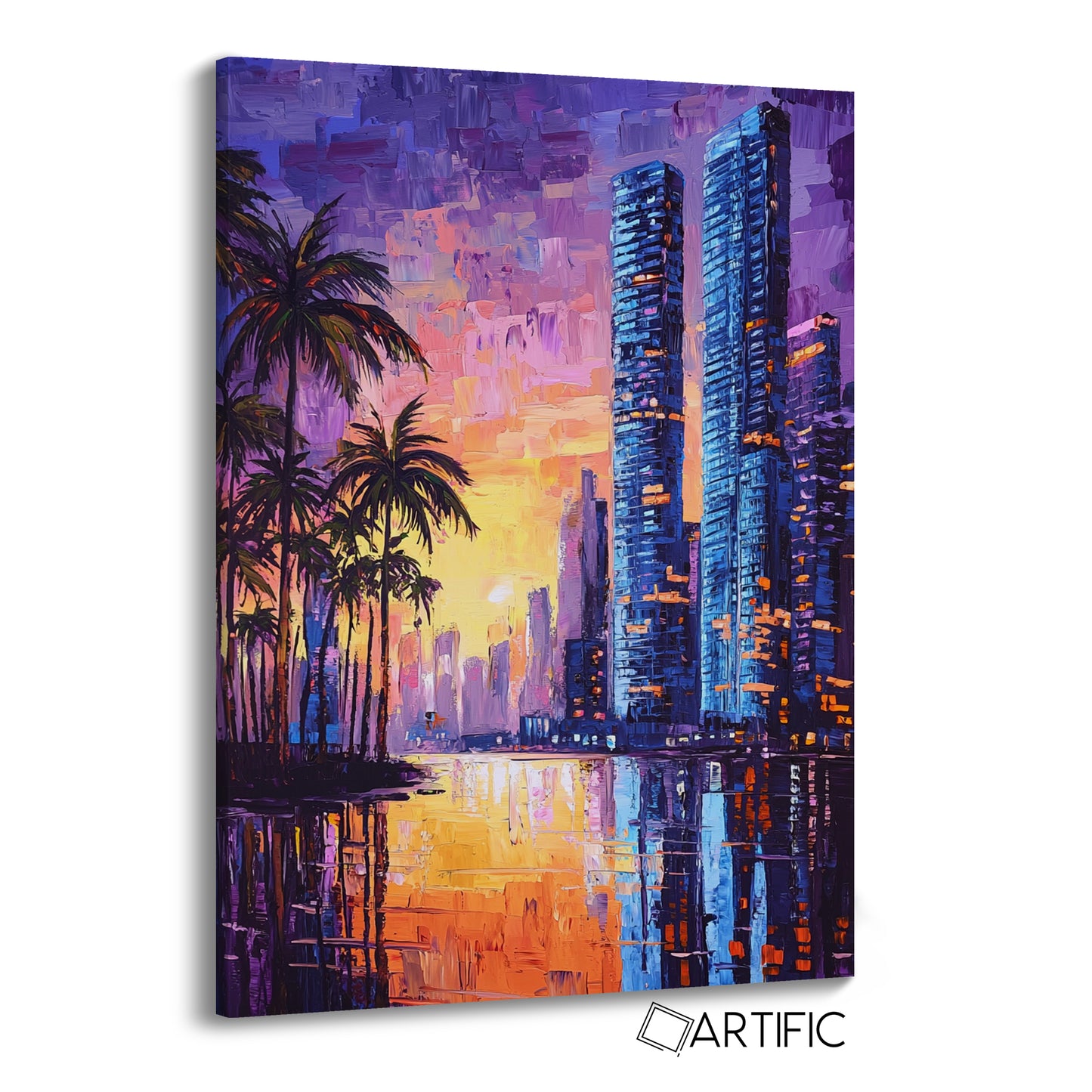 Vista Vibrante al Atardecer