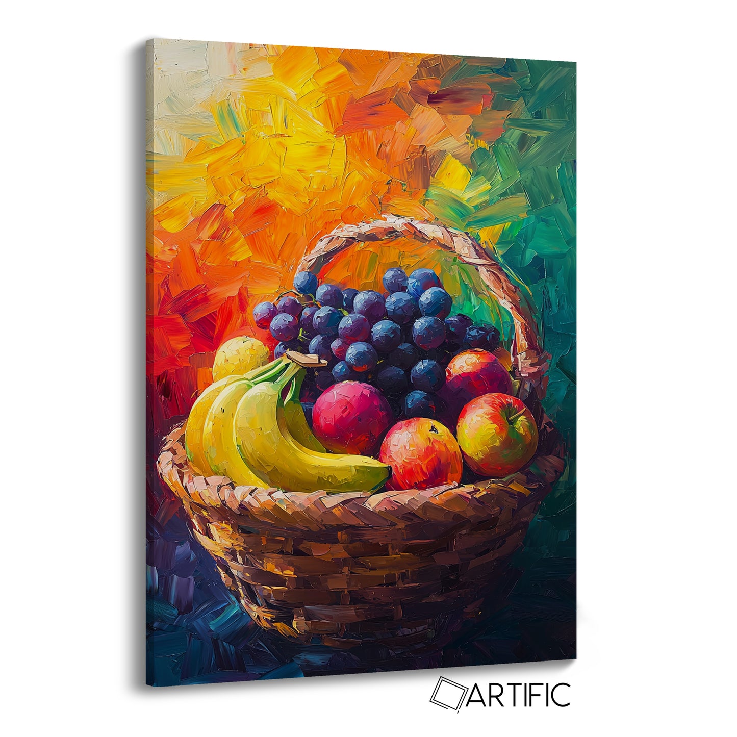 Cesta Frutal en Óleo
