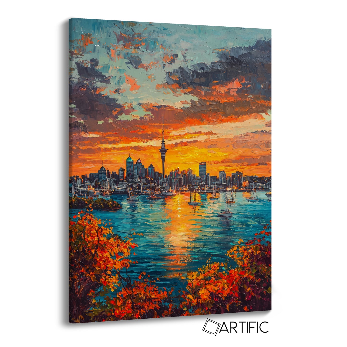 Paisaje Urbano al Atardecer