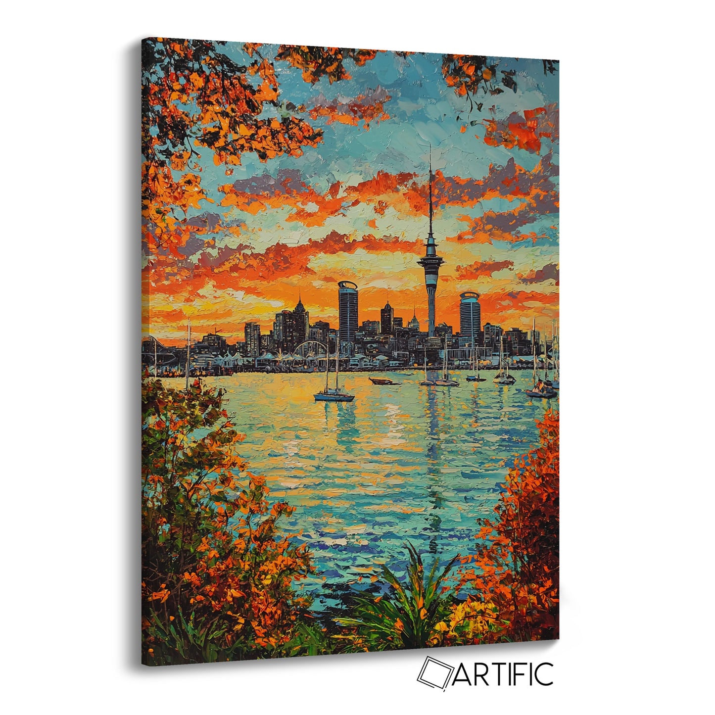 Atardecer en Estilo Óleo