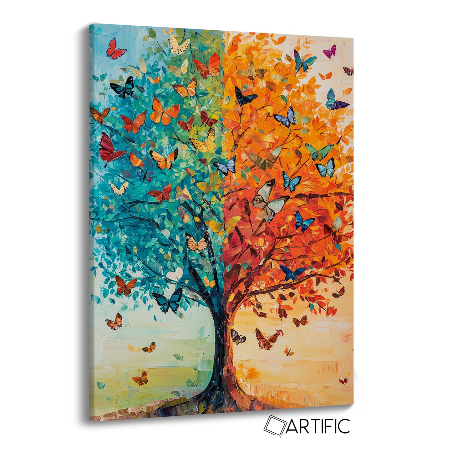 Árbol Vibrante con Mariposas