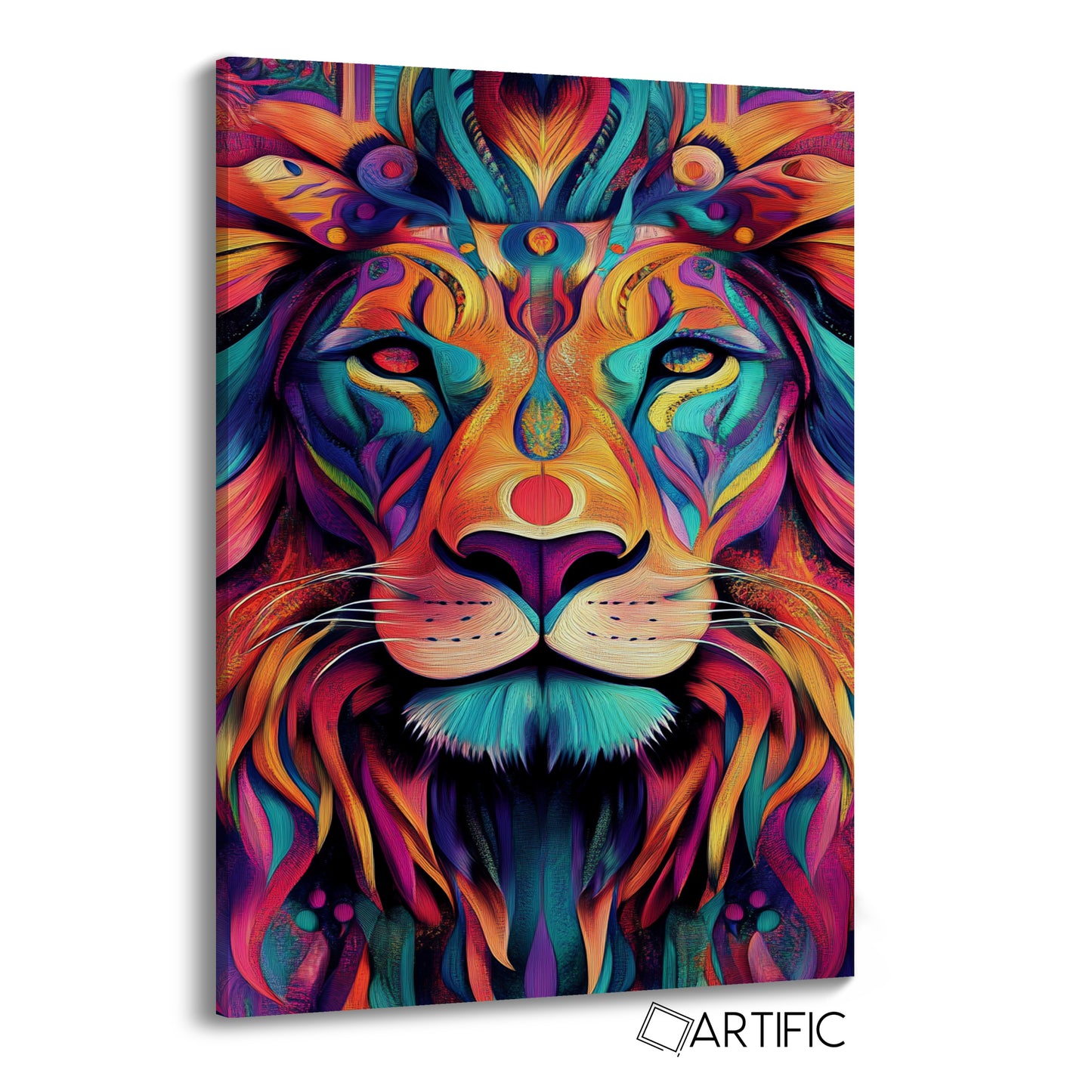 Retrato de León Abstracto