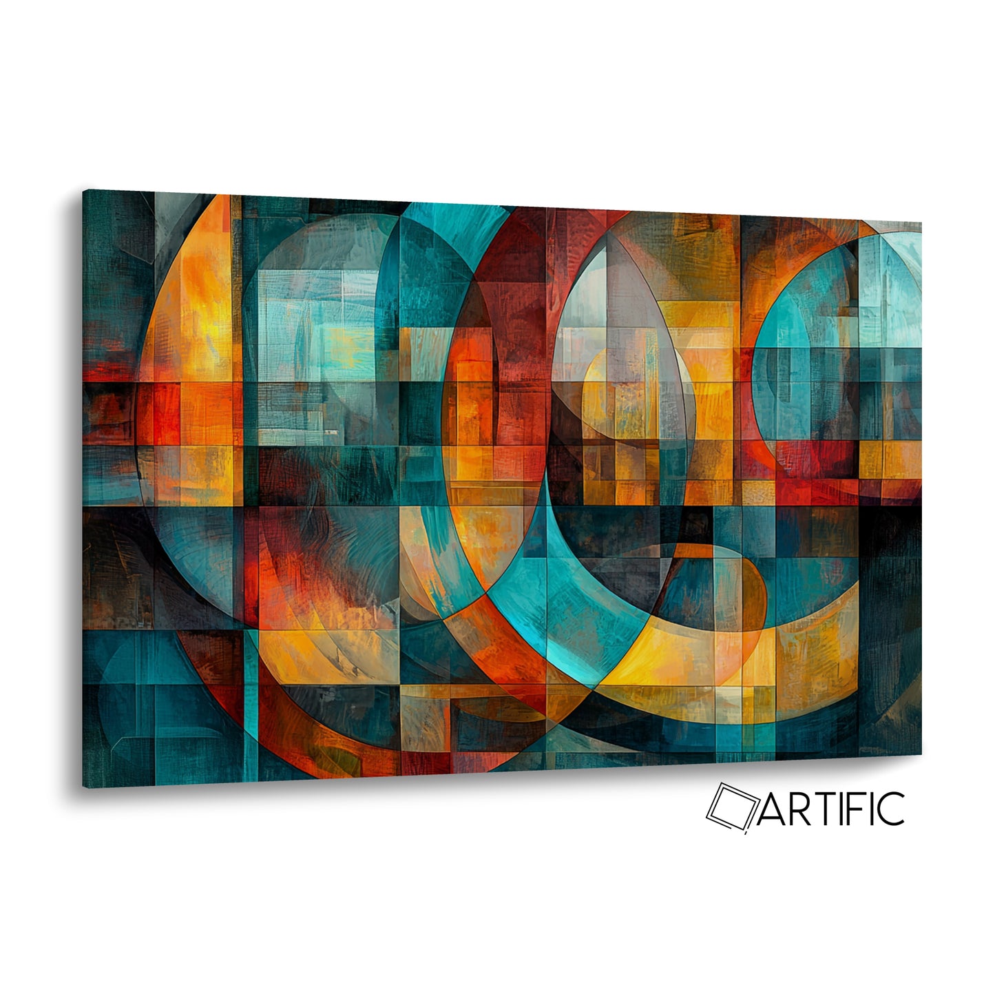 Arte Abstracto Círculos y Cuadrados