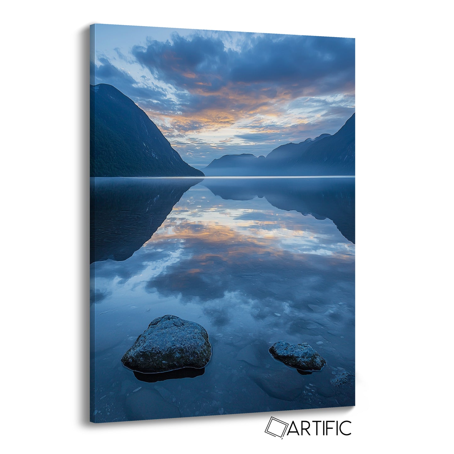 Paisaje de Atardecer Reflejante