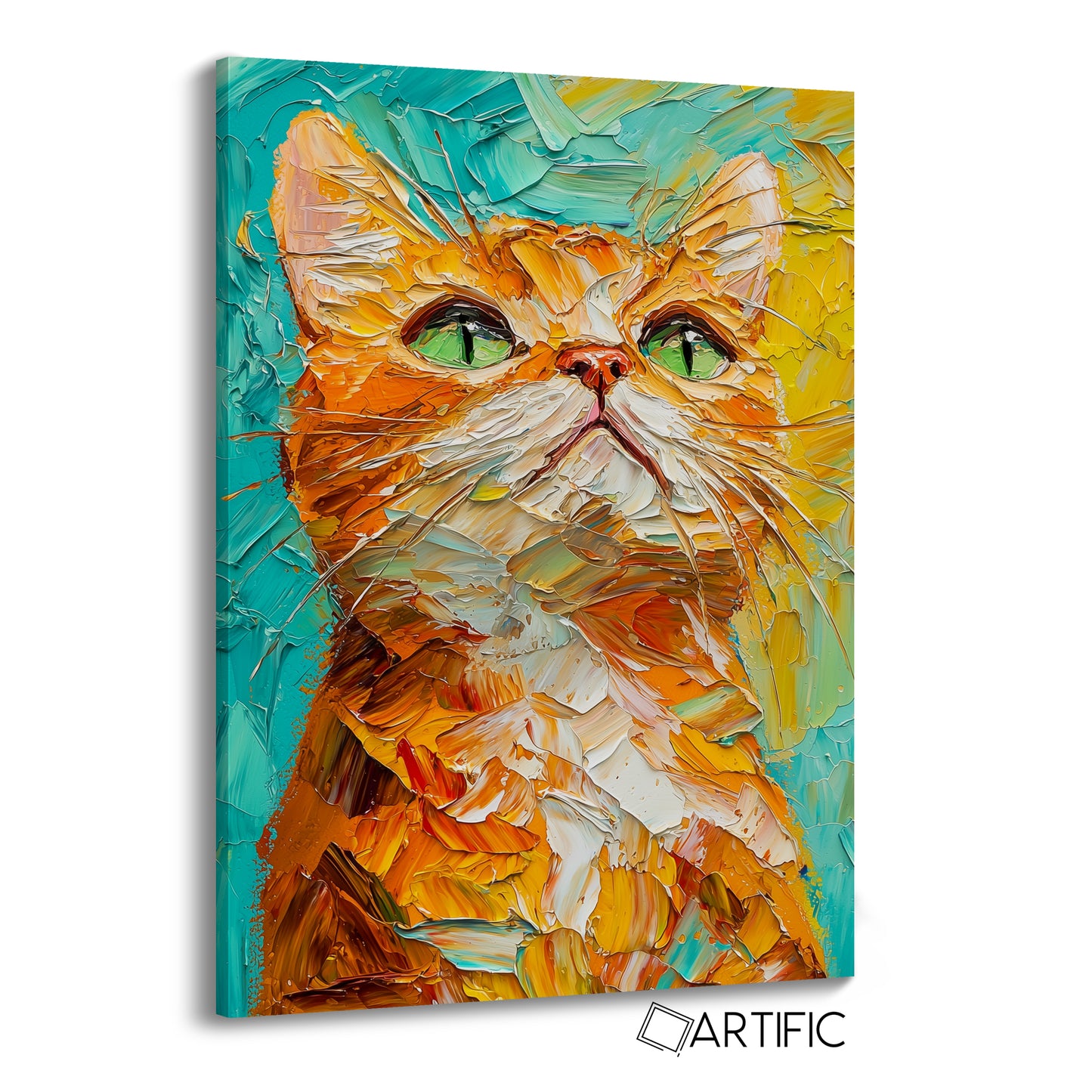 Gato Vibrante en Óleo