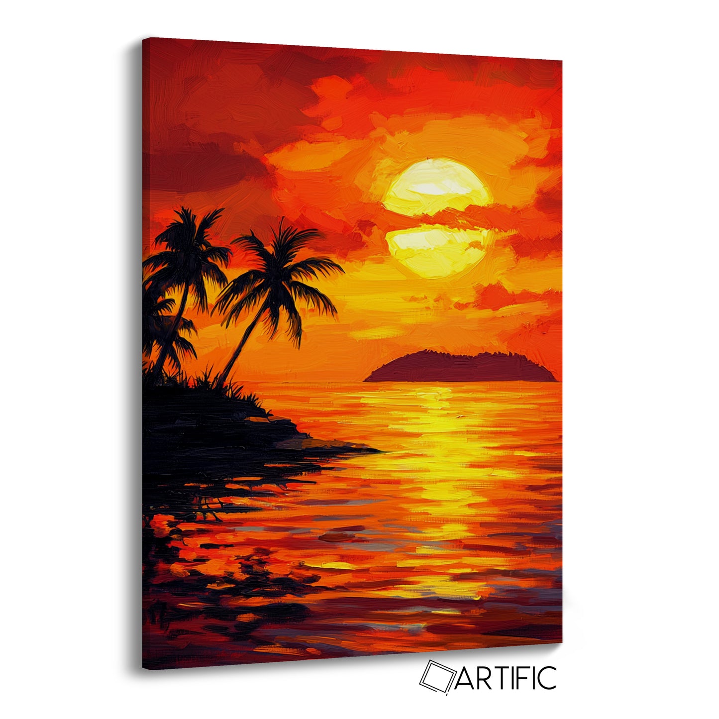 Arte de Atardecer Tropical
