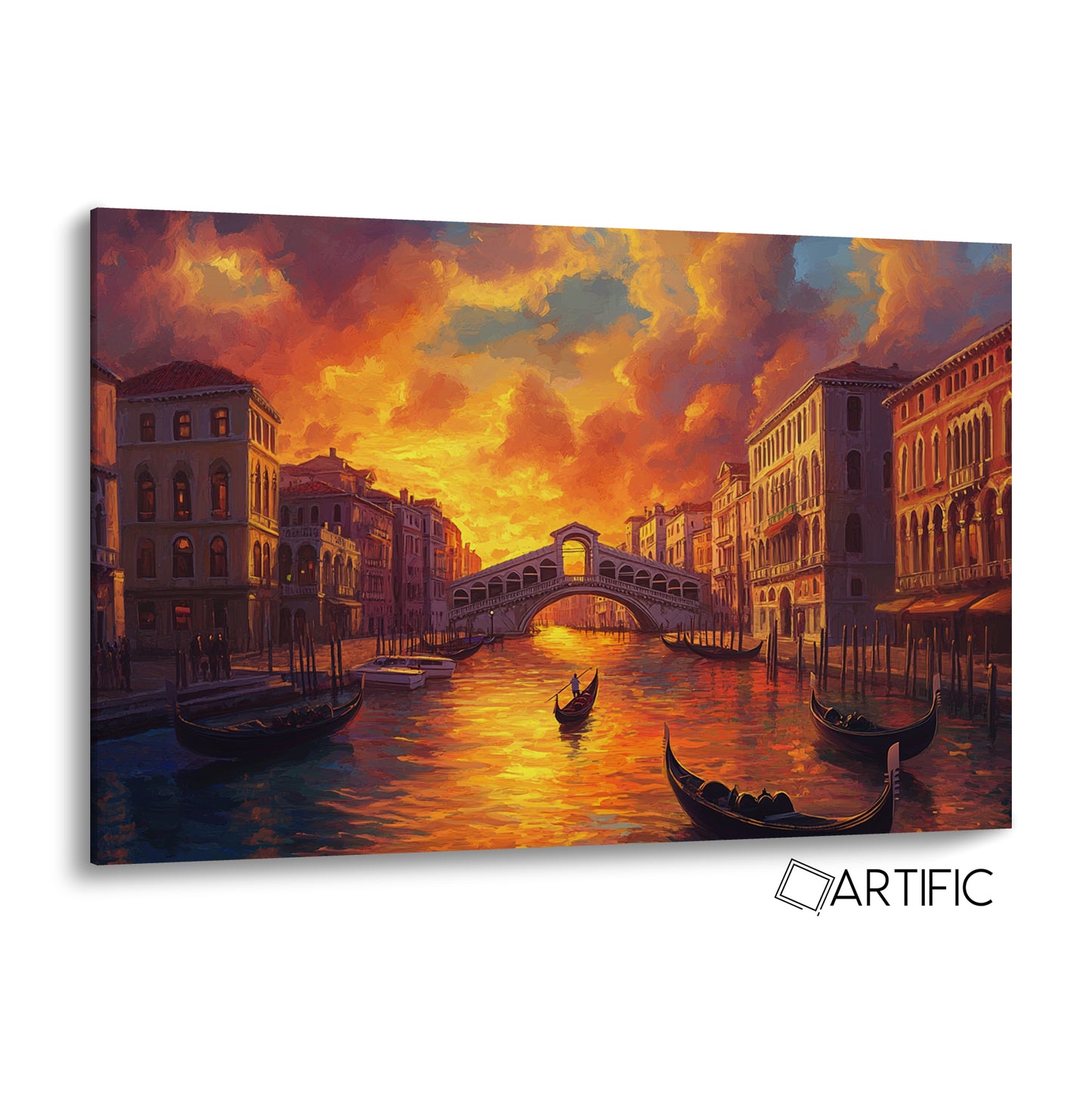 Pintura de Venecia al Atardecer