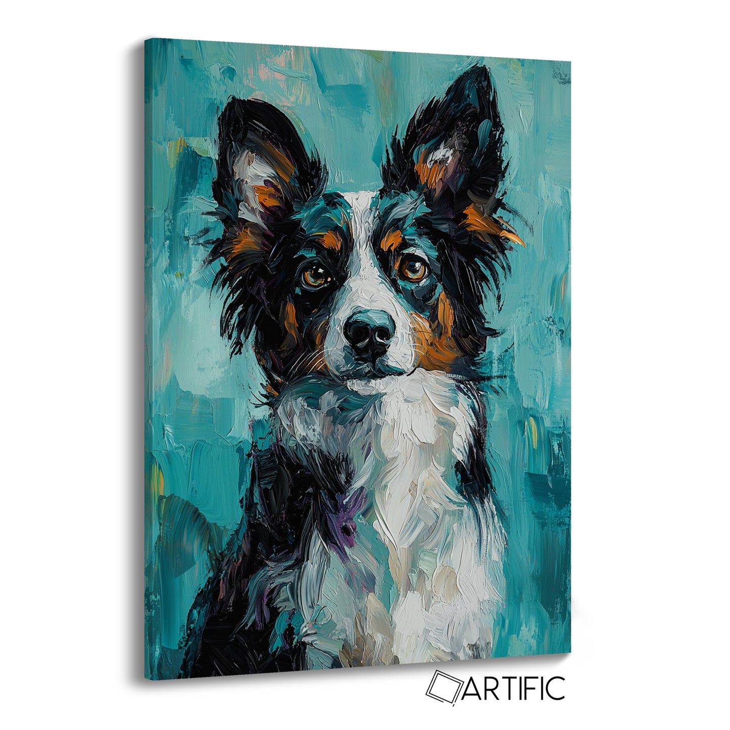 Elegante Perro en Óleo