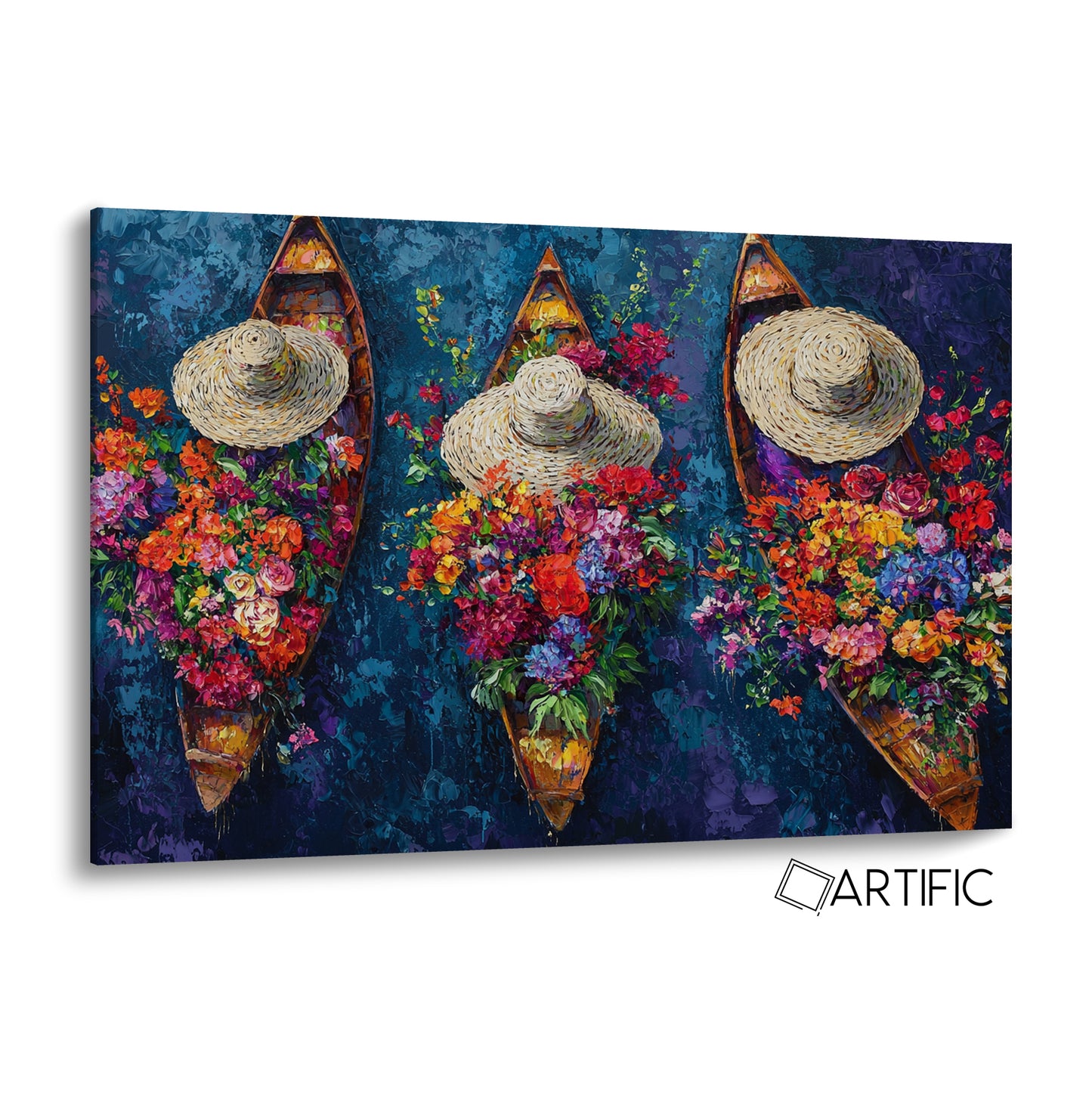 Flores Vibrantes en Barcas