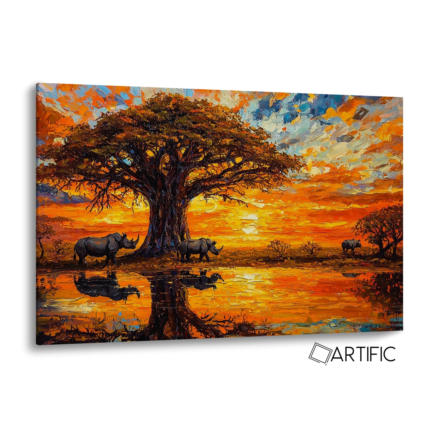 Arte del Atardecer Africano