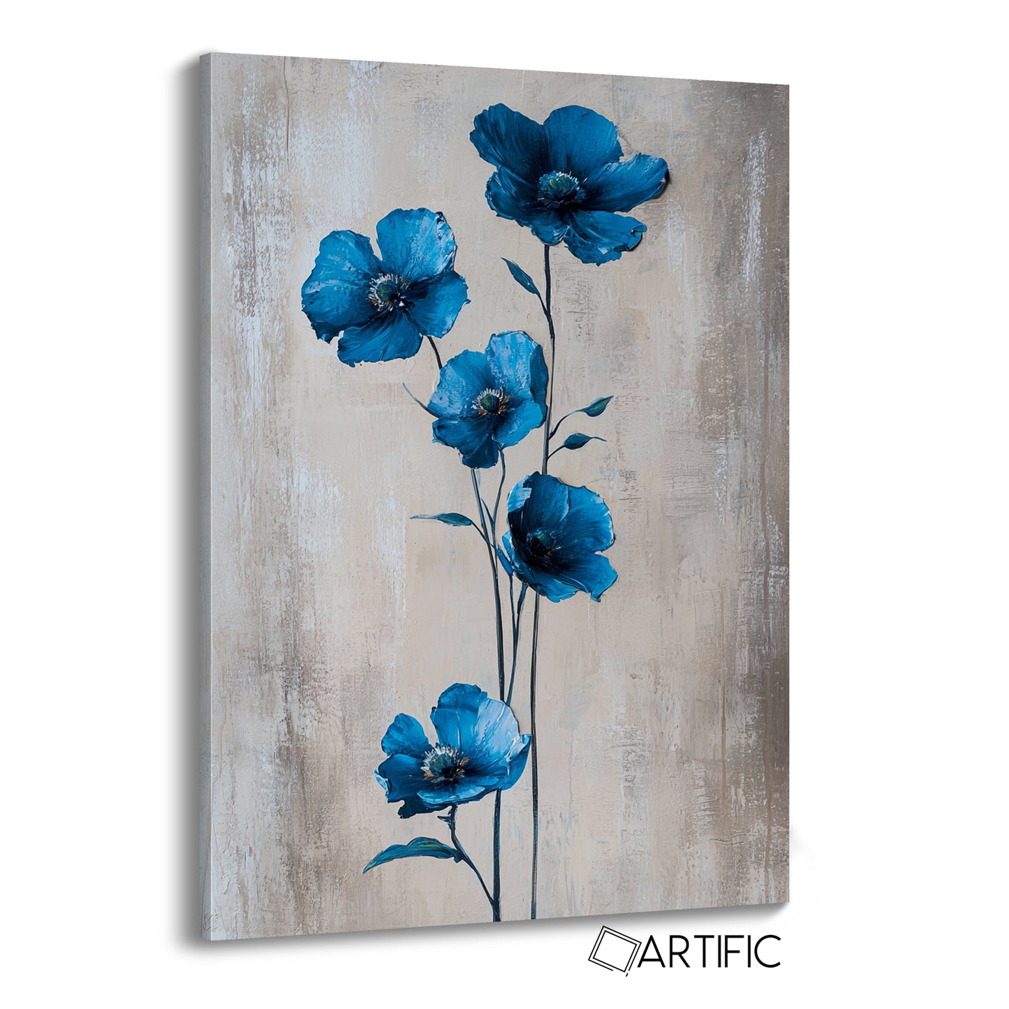 Elegancia Floral Azul