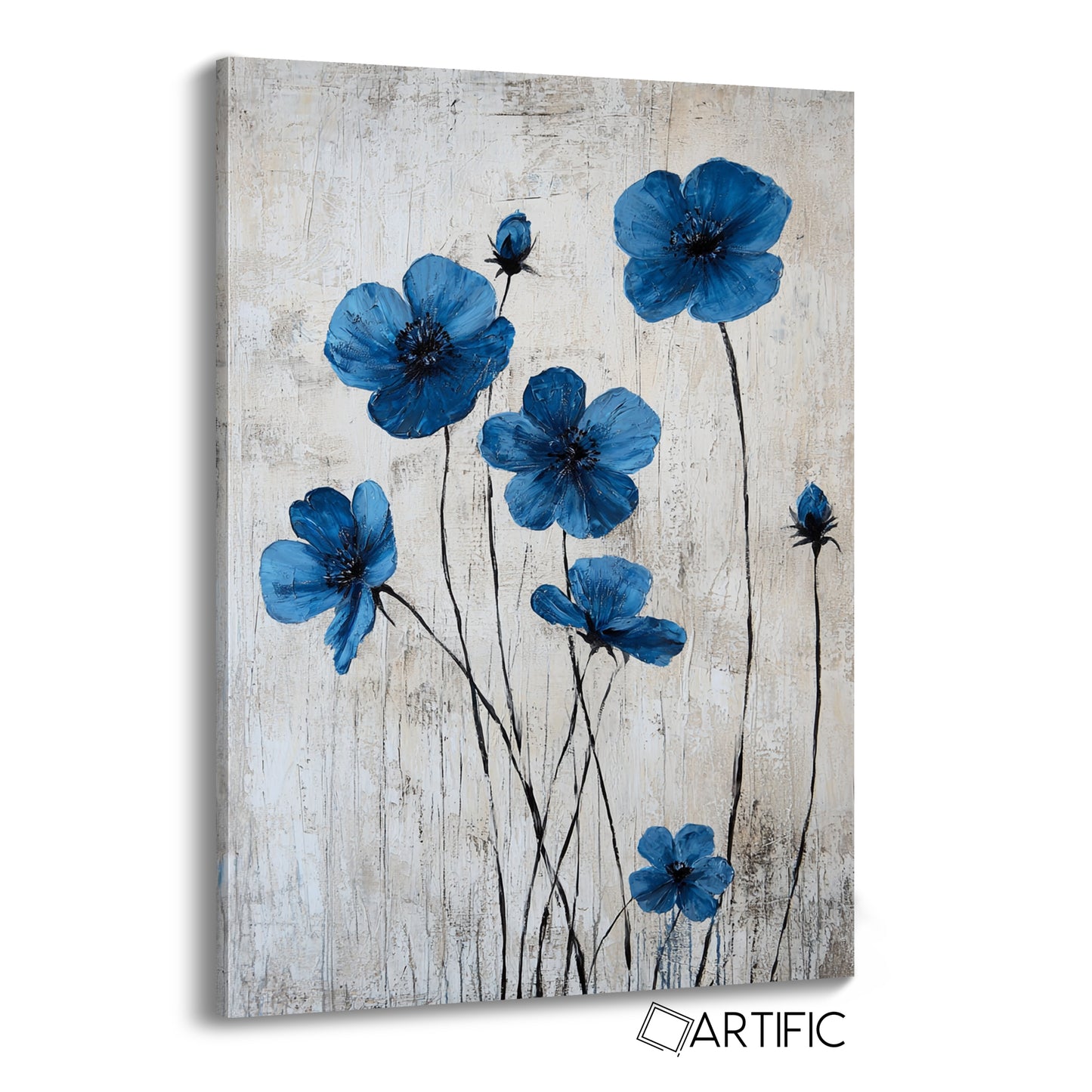 Elegancia de Flores Azules