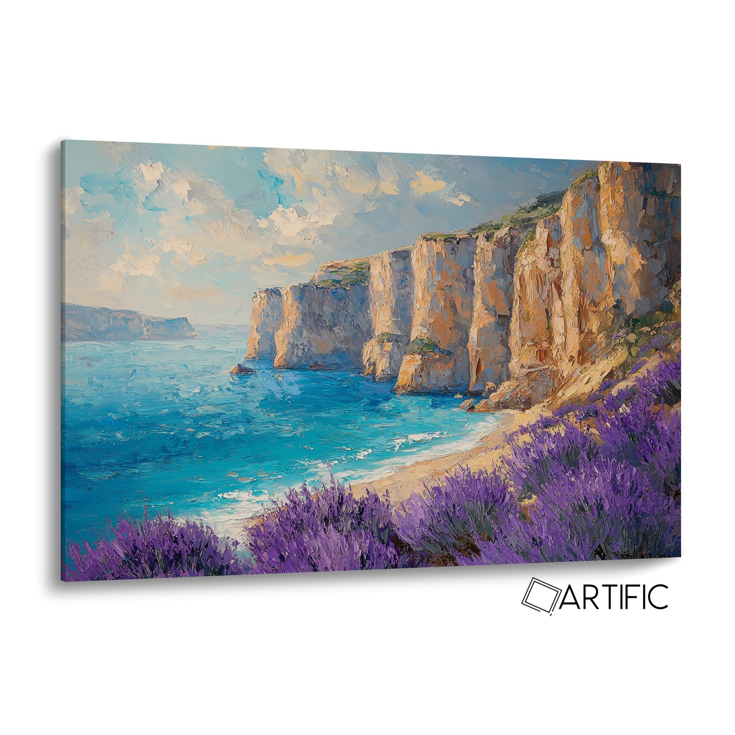 Paisaje de Acantilados y Lavanda