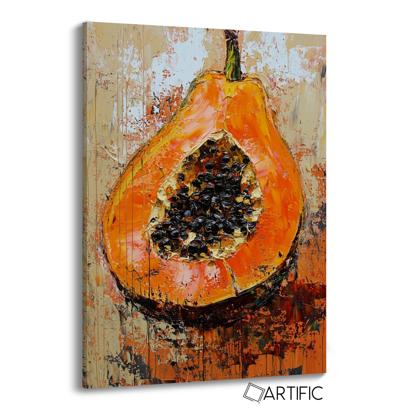 Arte de Papaya Vibrante