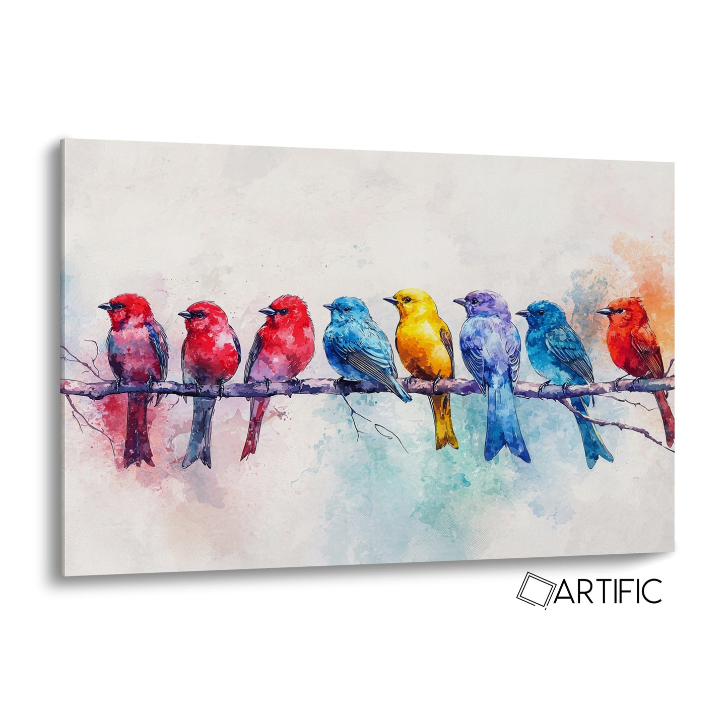 Armonía de Aves Acuarela