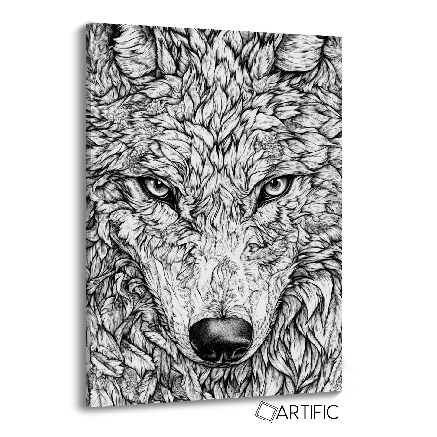 Arte Detallado de Lobo