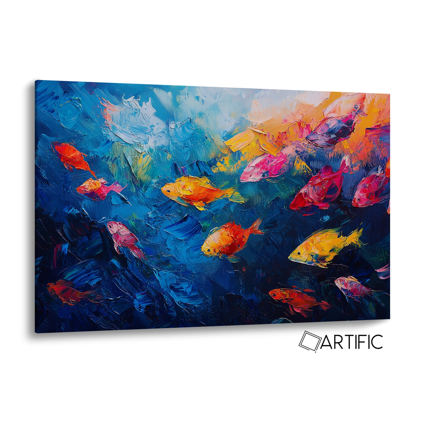 Peces Vibrantes en Óleo