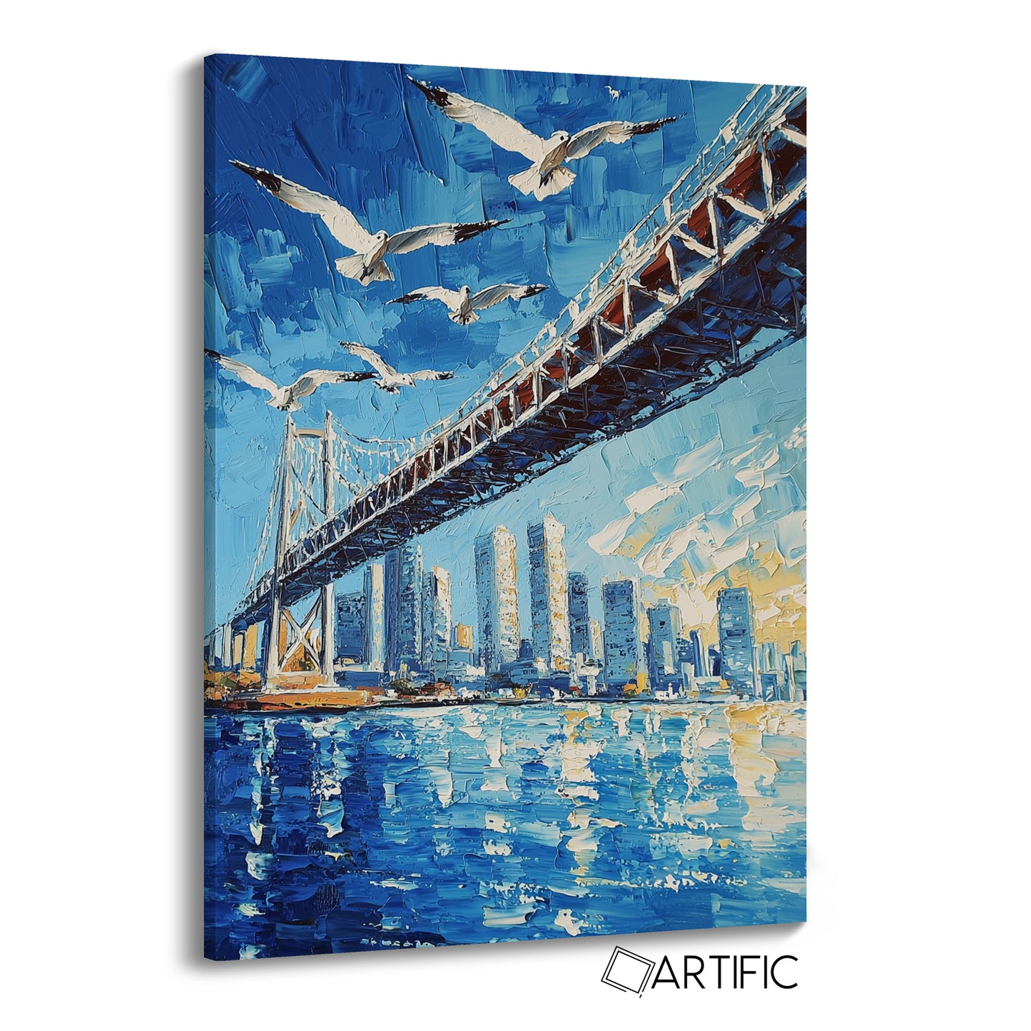 Arte urbano con gaviotas