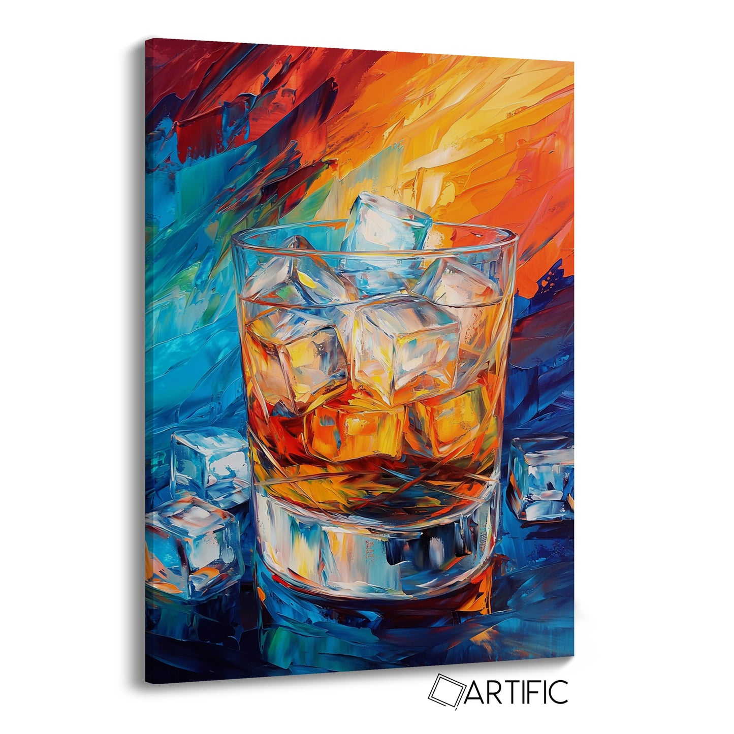 Arte Abstracto de Copa y Hielo