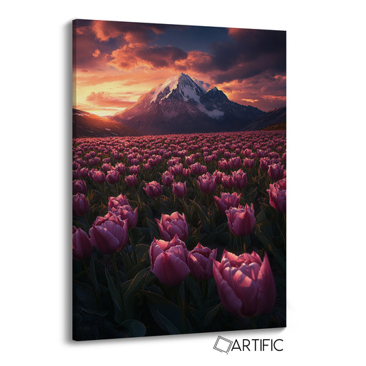 Belleza en Tulipanes y Montañas