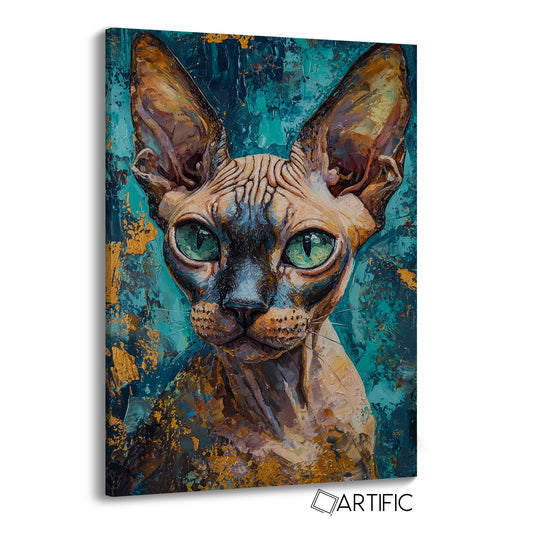 El Gato Sphynx Expresionista