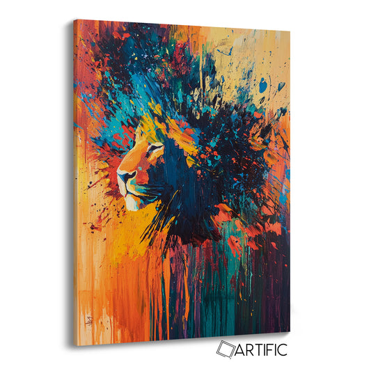 León de Colores Vibrantes