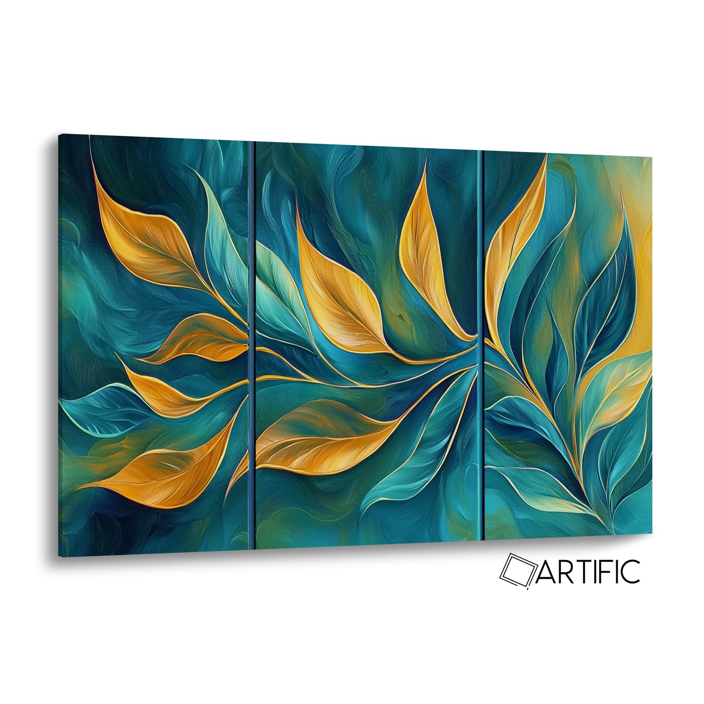 Tríptico de Hojas Elegantes