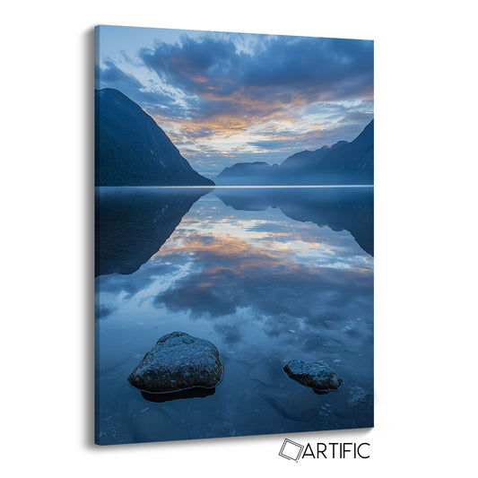 Paisaje de Atardecer Reflejante
