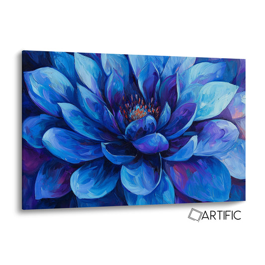 Flor Azul Arte Abstracto