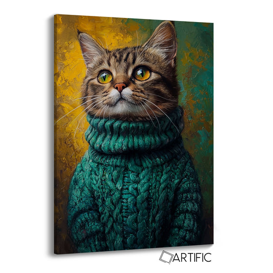 Gato Elegante en Suéter